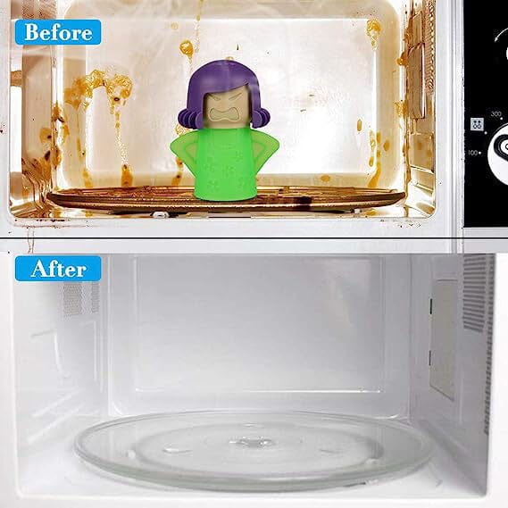 2-Piece: Angry Mama Microwave Steam Cleaner