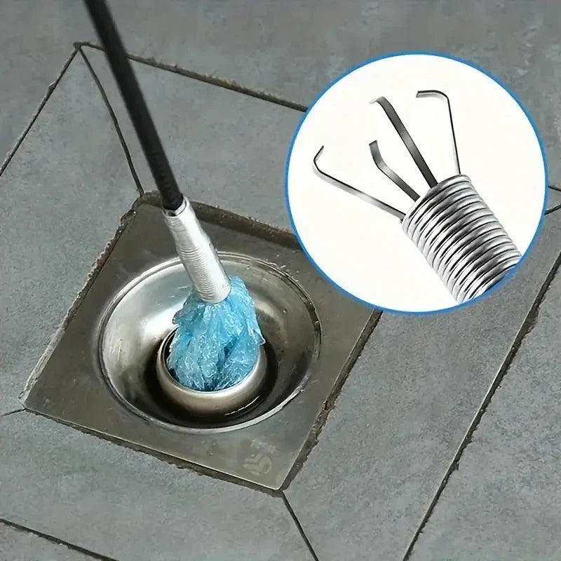 4-Claw Pipe Clog Remover, Spring Plumbing Tool for Kitchen Bathroom, Hair and Debris Catcher