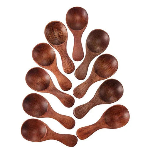 10-Pieces: Mini Wooden Spoons