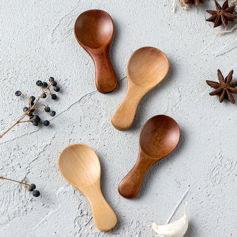 10-Pieces: Mini Wooden Spoons