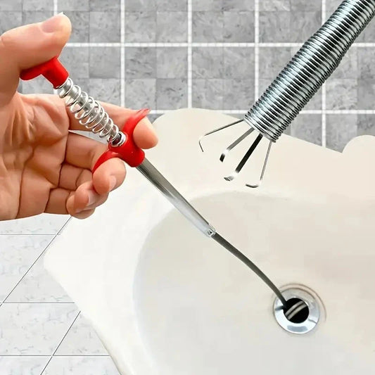 4-Claw Pipe Clog Remover, Spring Plumbing Tool for Kitchen Bathroom, Hair and Debris Catcher