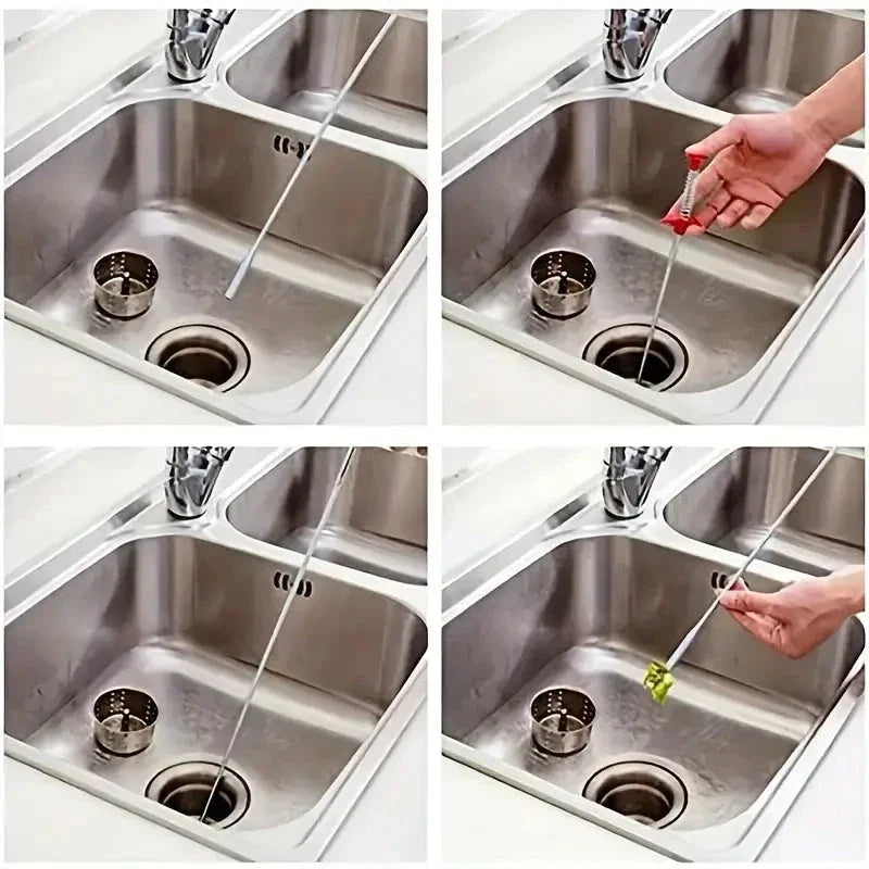 4-Claw Pipe Clog Remover, Spring Plumbing Tool for Kitchen Bathroom, Hair and Debris Catcher