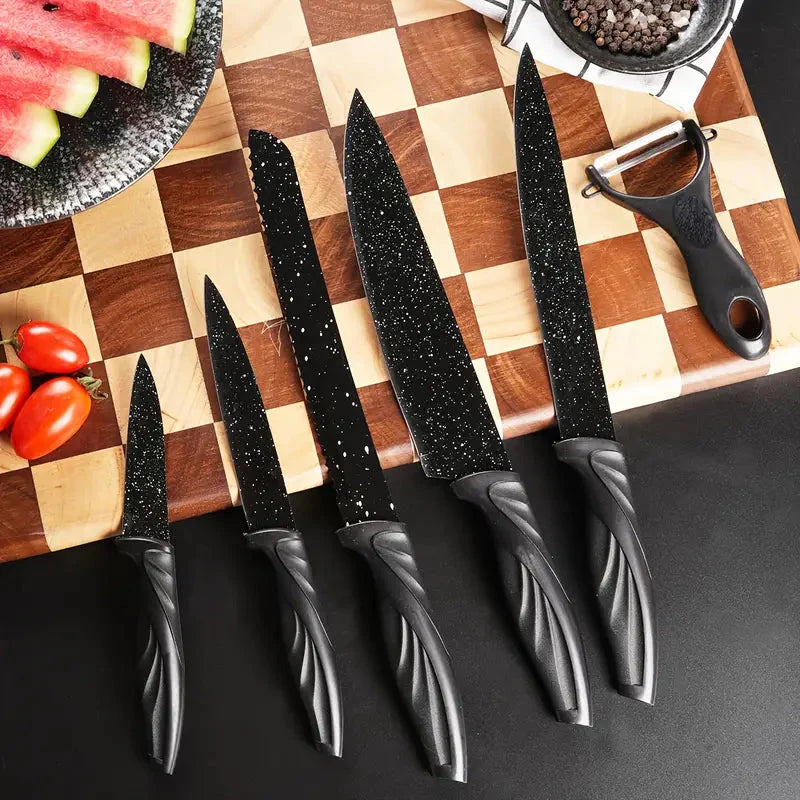 6-Piece Set: High Carbon Stainless Steel Sharp Kitchen Knives
