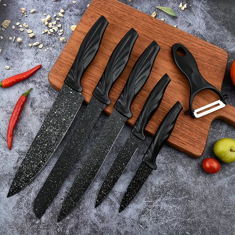 6-Piece Set: High Carbon Stainless Steel Sharp Kitchen Knives