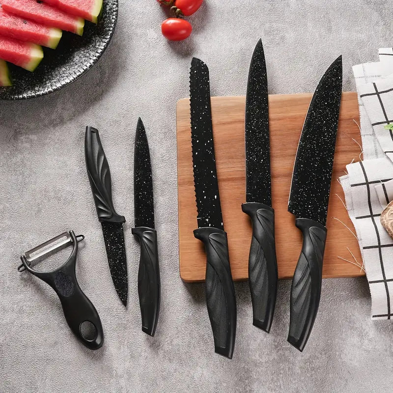 6-Piece Set: High Carbon Stainless Steel Sharp Kitchen Knives