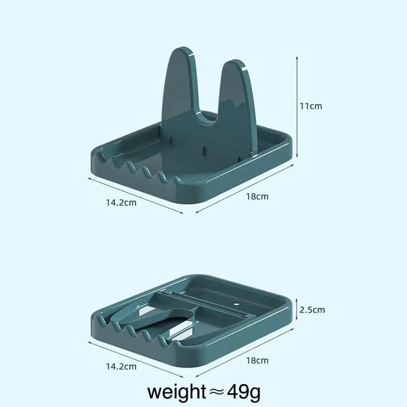 Foldable Pot Lid Rack Plastic Spoon Holder Stand Kitchen Supplies Organizer
